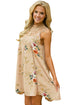 Sexy Apricot Crochet Lace Neck Floral Dress